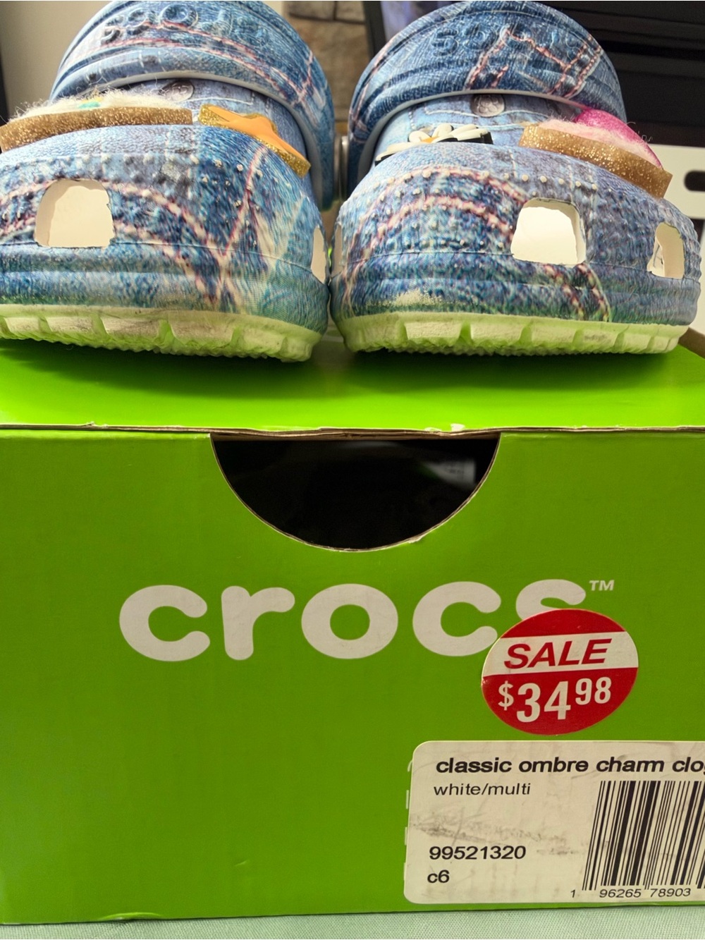 CROCS Kids Blue Glitter Clogs